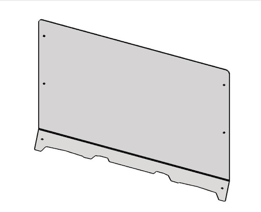 [61-PR71] 61-PR71 Full Polycarbonate Front Windshield - Polaris Ranger